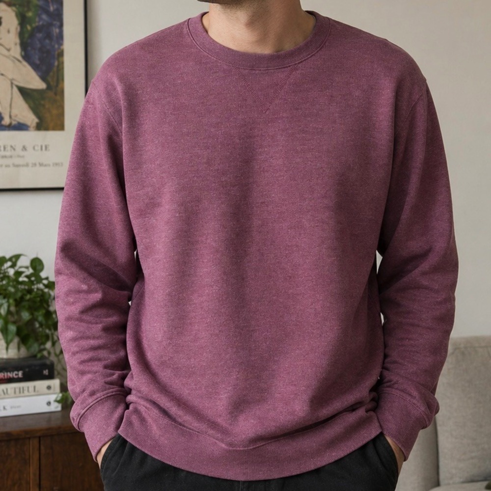 Robert Graham Mauve Crewneck Sweatshirt Skull Logo Back XL Soft Knit Pullover